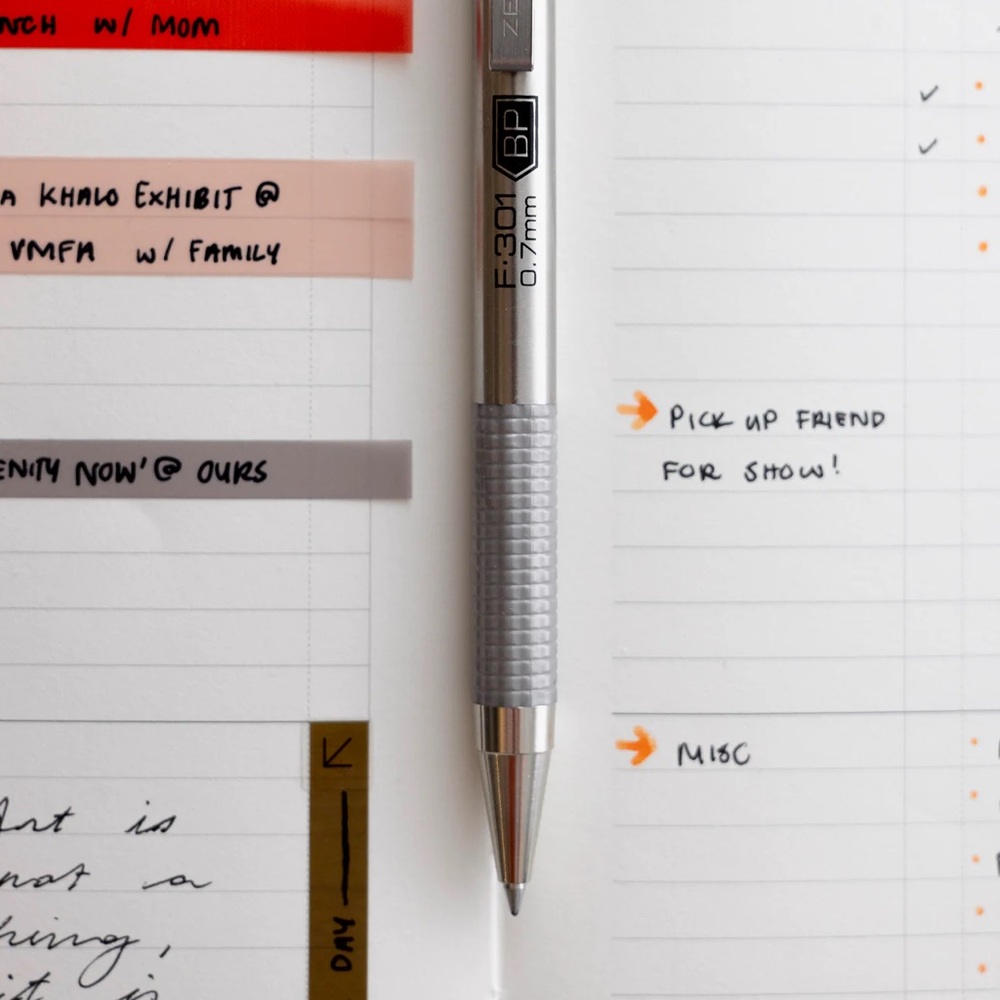 3/$20 Zebra F-301 Ballpoint Pen- Pewter